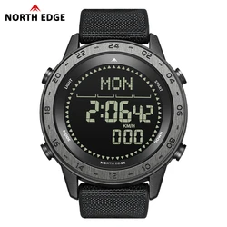 NORTH EDGE TANK 3 Men's Digital Military Outdoor Sports Watch with Pedometer, Calorie Tracker, and Compass, Waterproof up to 50M