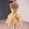 2 in 1 Gold Quinceanera Dresses Organza Ball Gown Flower Luxury Party Dresses Pearl vestidos de fiesta Customized 1294 3