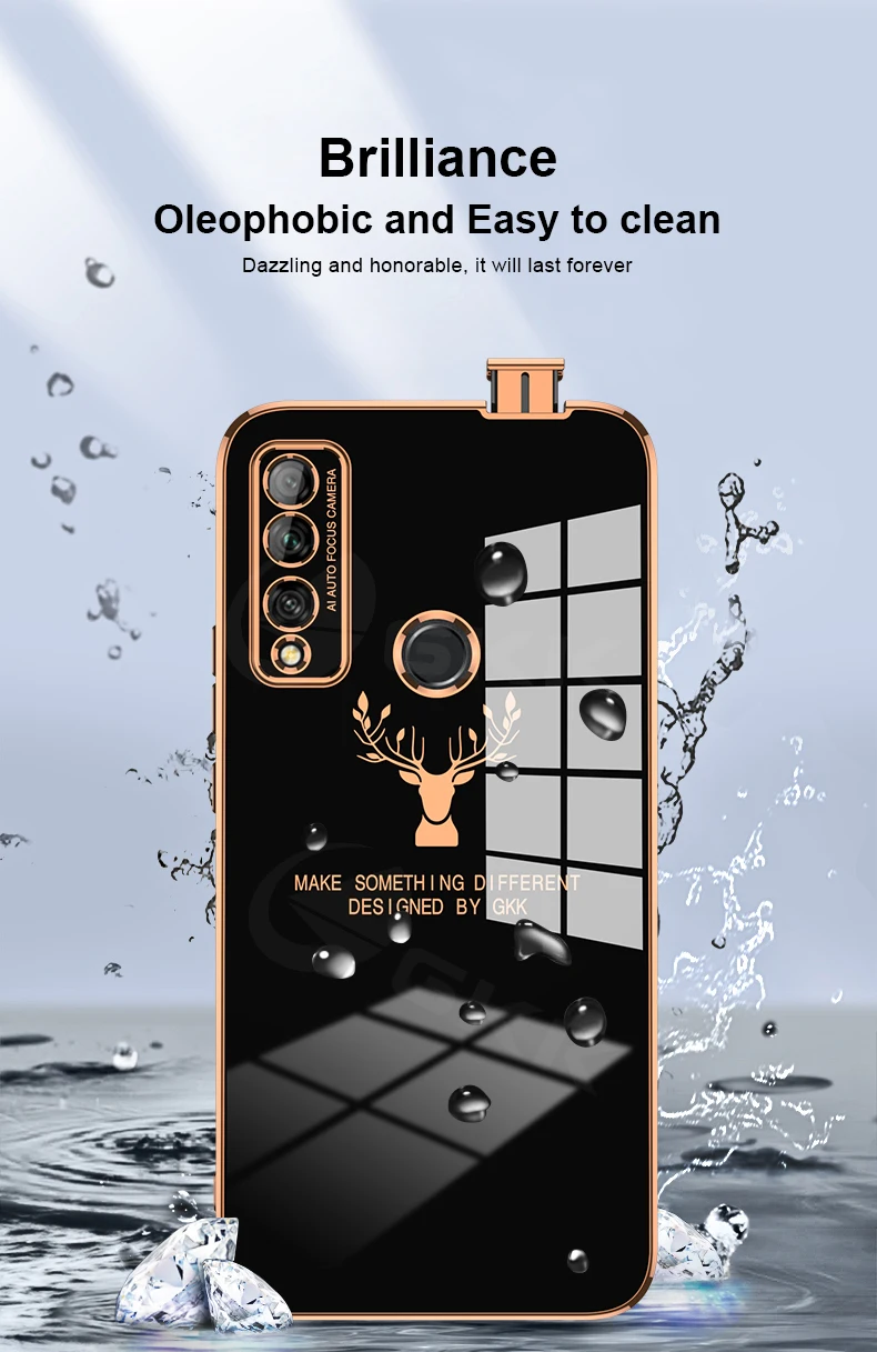 Luxury Plating Square Soft Case For Huawei Honor 9X Global Lifting Lens Protecti