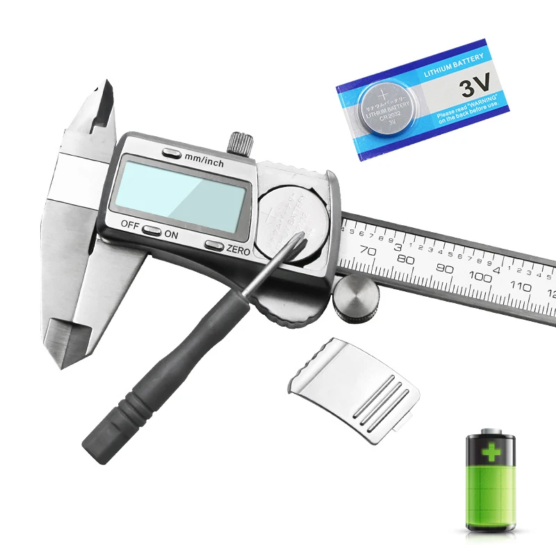 

0.01mm 6-Inch 150mm Stainless Steel Electronic Digital Vernier Caliper Metal Micrometer Measuring