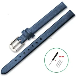 Elegant Universal Leather Watchband - Slim & Soft Wristband - 15mm (Blue)