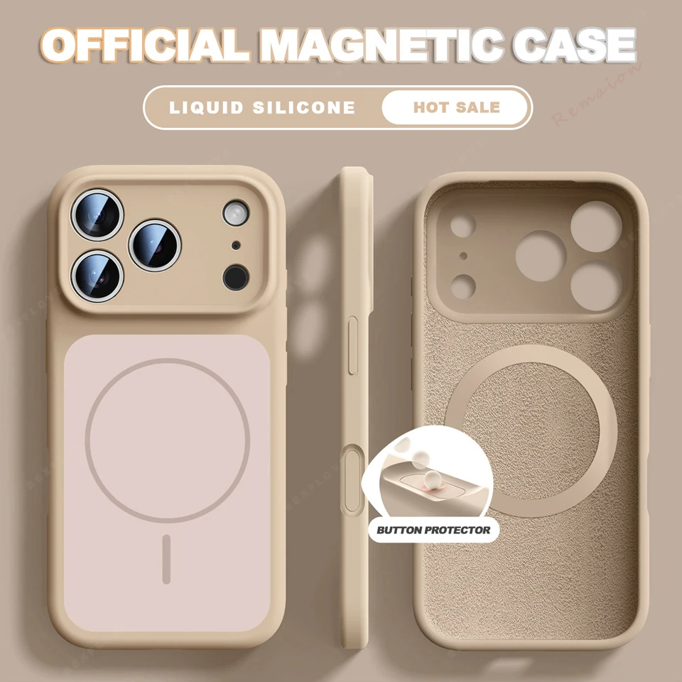 ตัวเลือกสินค้า เคสแม่เหล็กซิลิโคนเหลว iPhone 17/16/15 Pro Max พร้อม Magsafe