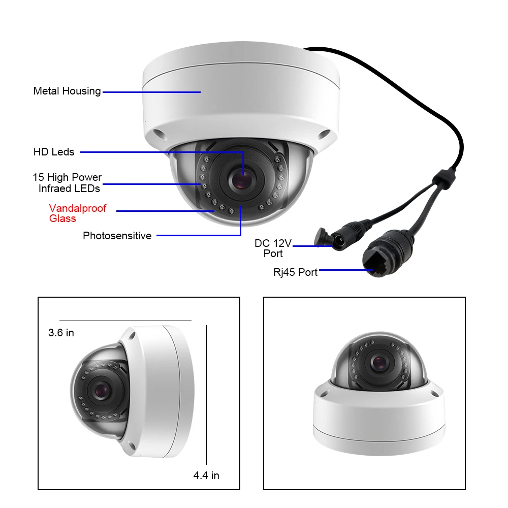 H.265 16CH 8MP  ī޶ ý 4K POE NVR 5MP ǳ ǿ IP ī޶, IP66 ļ    ī޶ ŰƮ