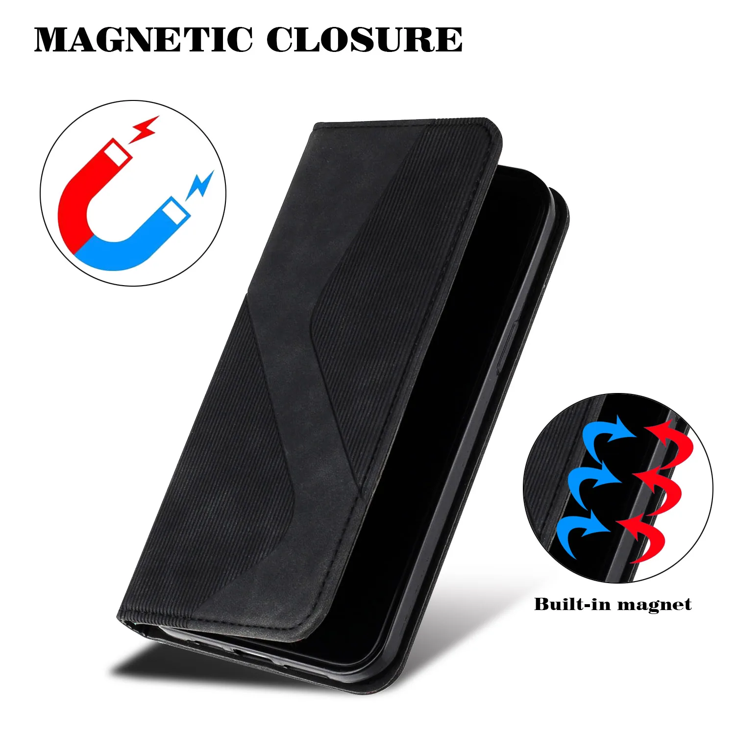 Luxury Leather Protective Wallet Phone Case with Card Holder