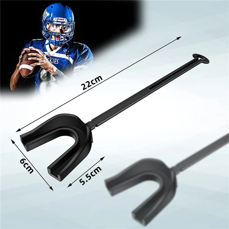 1-teiliger Rugby-Mundschutz mit Riemen, Sport-Mundschutz mit Riemen, Box-Mundstück für Erwachsene, Jugendliche, Fußball, Basketball, MMA, Lacrosse – Detail 2