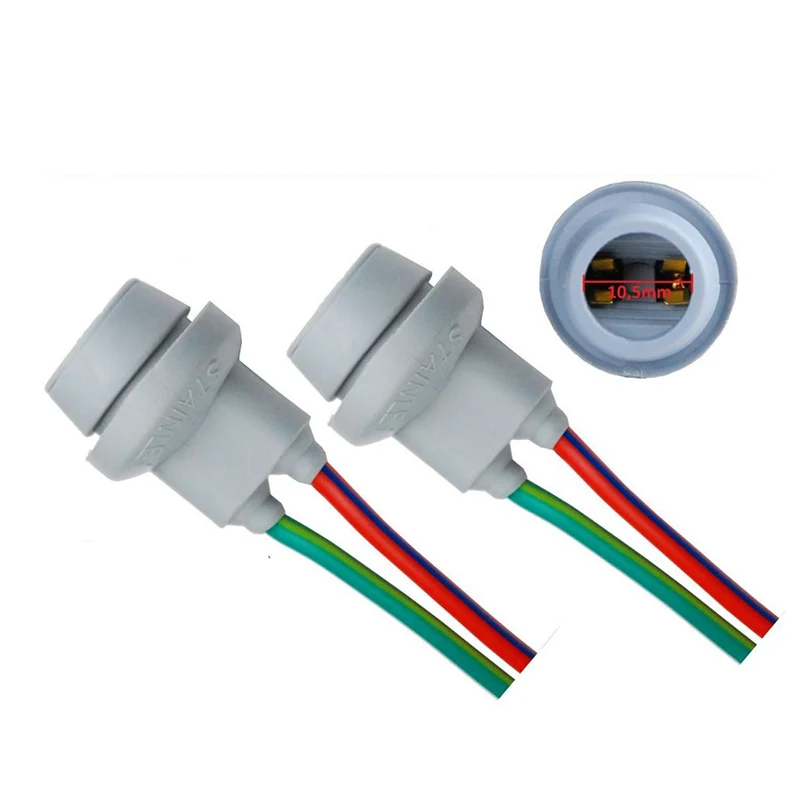 T10 Socket W5W Adapter 2X Soft Rubber Light Lamp Holder Car Accessories Male To Female Wire Connector with Cable lamp holder lamp bulb holder lamp base lamp socket adapter