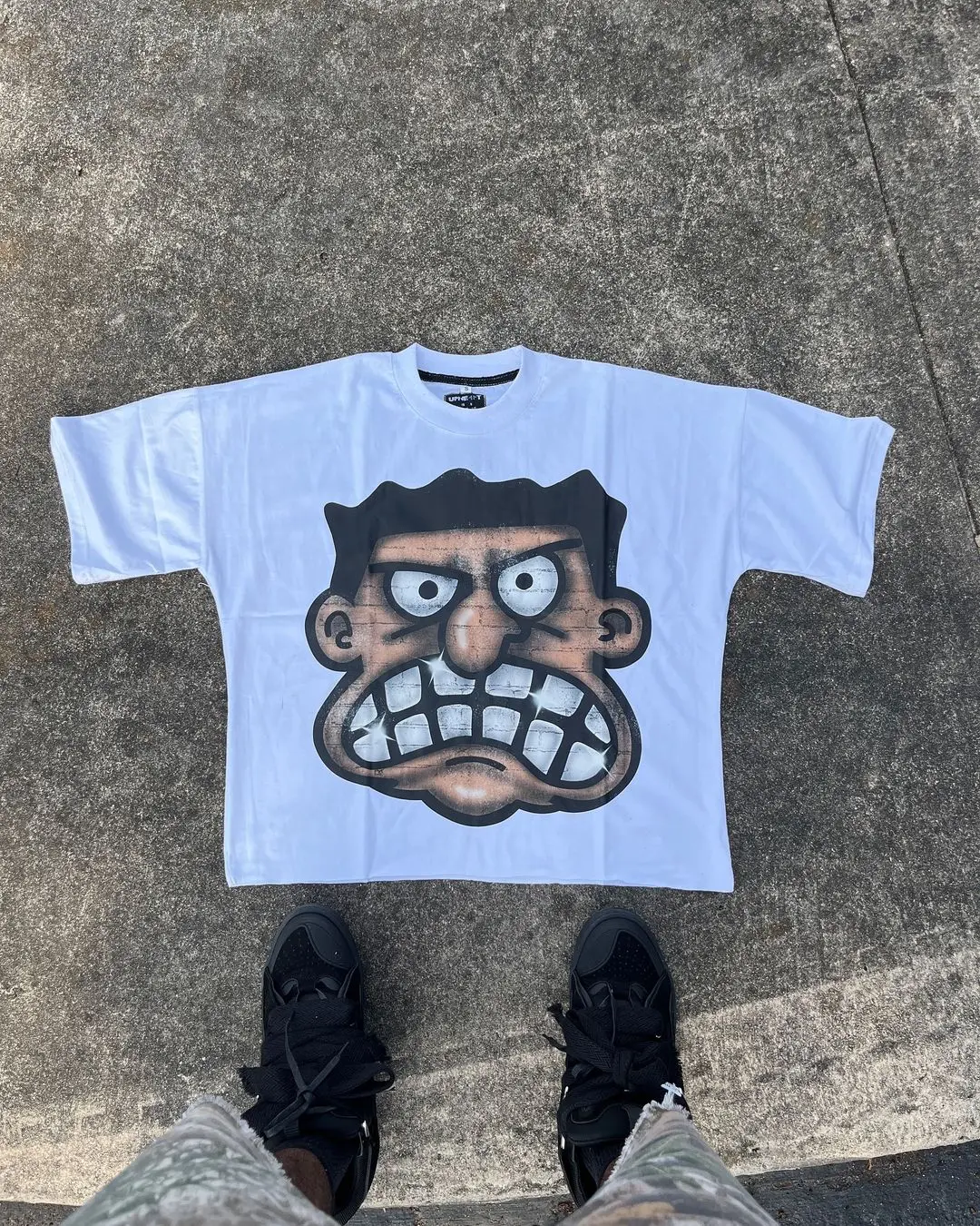 American High Street Men Pattern Printed T-shirt Harajuku Y2k Retro Short Sleeve Men and Women Hip Hop Casual Loose Top men women t shirt