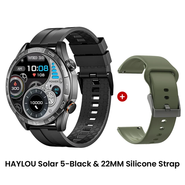 HAYLOU Solar 5 Voice Calling Smartwatch 1.58'' AMOLED Display 60Hz Smart Watch 24H Health Monitoring Sports Smartwatch for Men 17