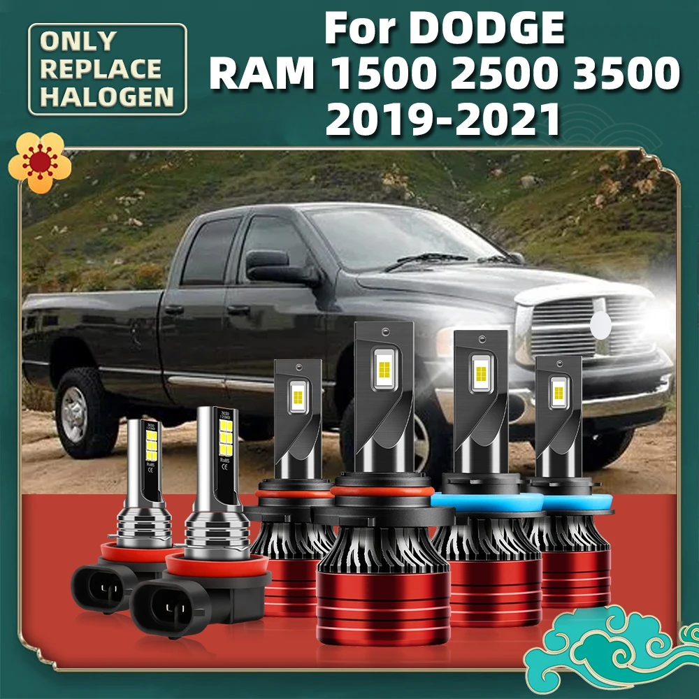 CSP LED Car Headlight Bulbs 120W 16000LM 12V Headlamp Luces For Dodge Ram 1500 2500 3500 Vehicles Car Replacement