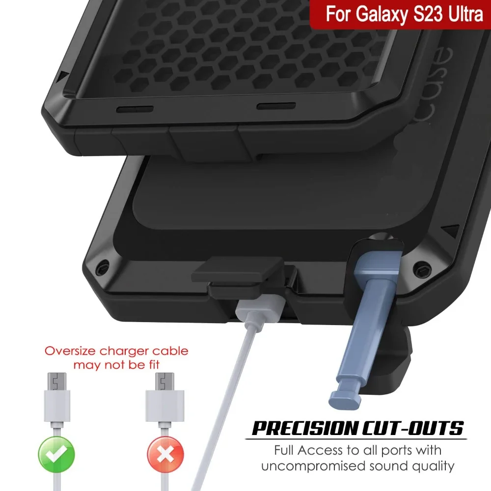 Case for Samsung Galaxy S24 S23 S22 S21 S20 Ultra Note 20 10 Pro S9 S10 Plus S10E Heavy Duty Protection Armor Metal phone Cover