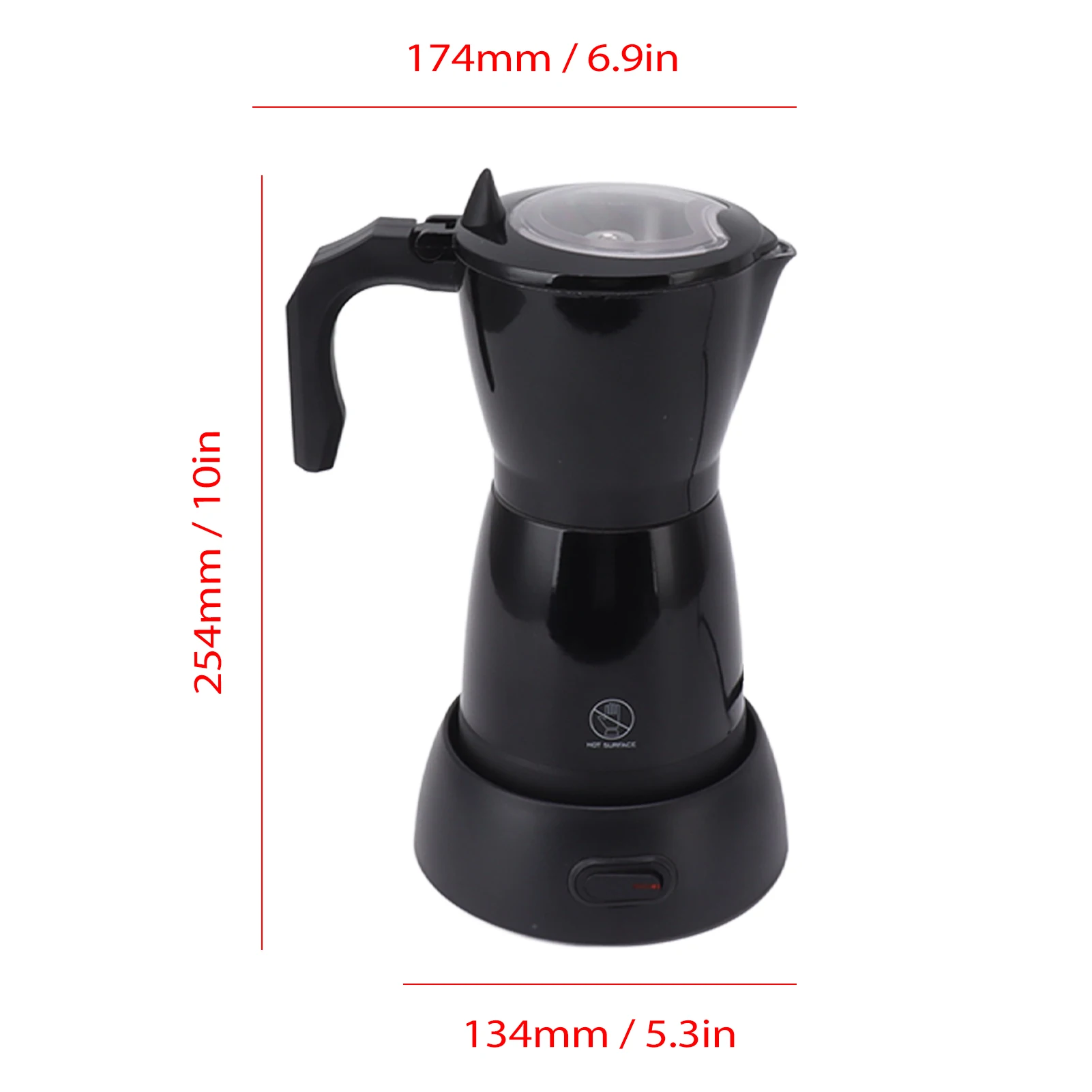 Electric Moka Pot PP and Aluminum Alloy Easy To Use Electric Coffee Maker for Home 6