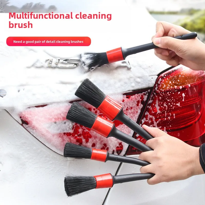 Car Detail Brush Set 5PCS Car Detailing Brushes Clean Seat Detail Brush Car Wash Slit Brush for Cleaning Interior