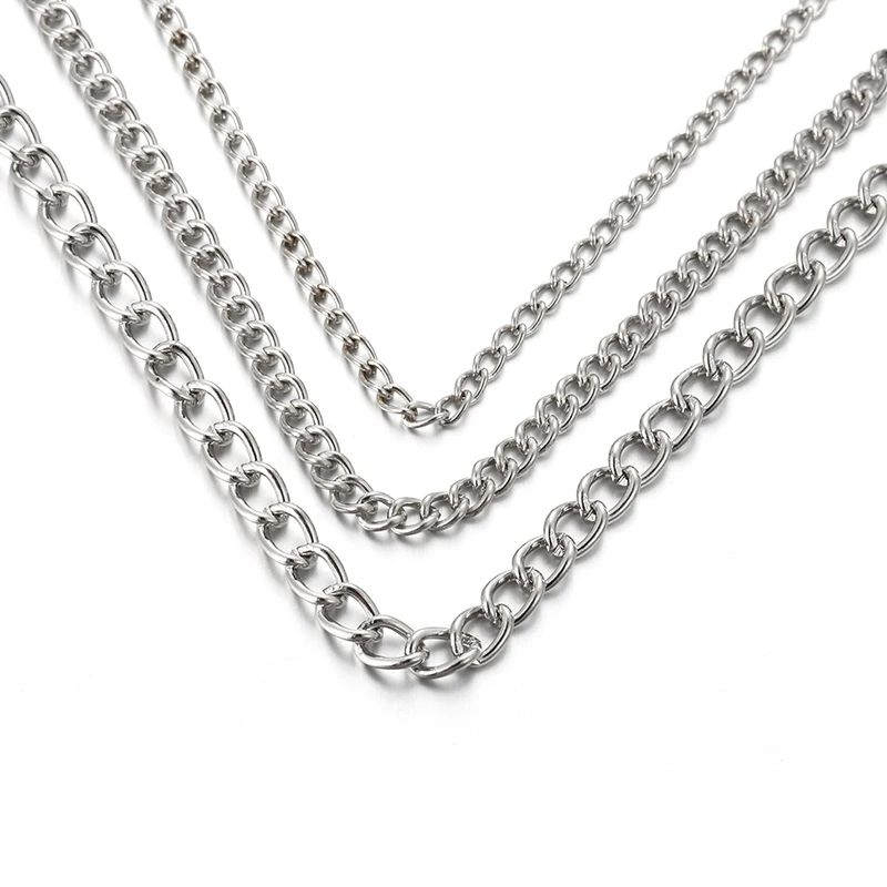 2 Meter Flat 2.5/3.5/4.5mm Extension Thin Chain Metal