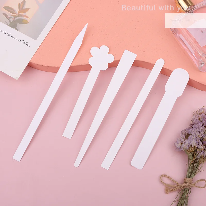 Perfume Test Strips 100pcs/lot Round Head Aromatherapy Fragrance Perfume Essential Oils Test Paper Strips Flower Shape