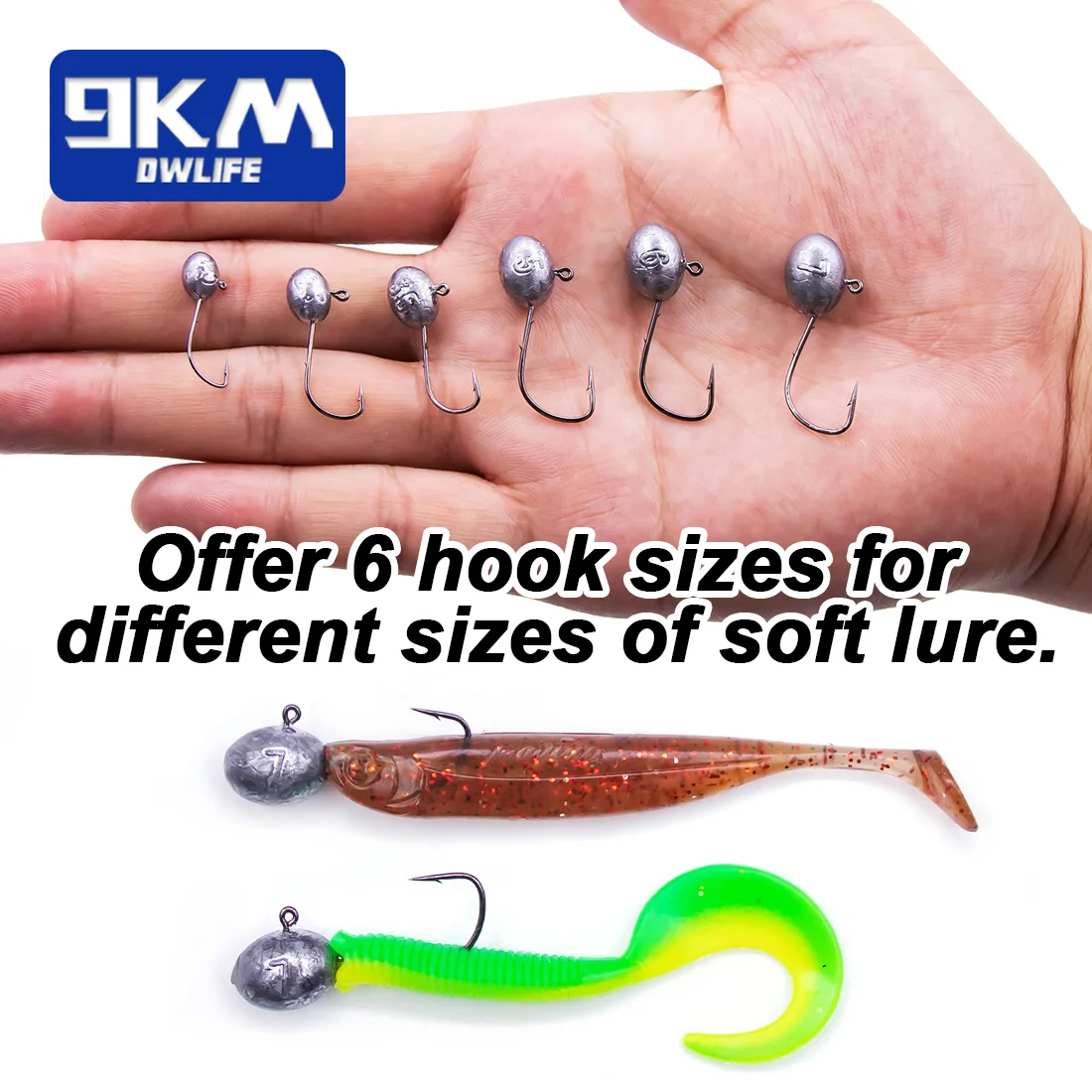 Rockfish Ajing Fishing Hooks 10~30Pcs Jig Head Hook Soft Worm