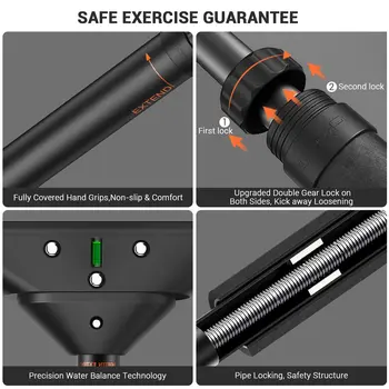 Sportneer Indoor Home Pull Up Bar Adjustable Width Strength Training Chin up Bar without Screws Max 440lbs for Fitness Exercise 6