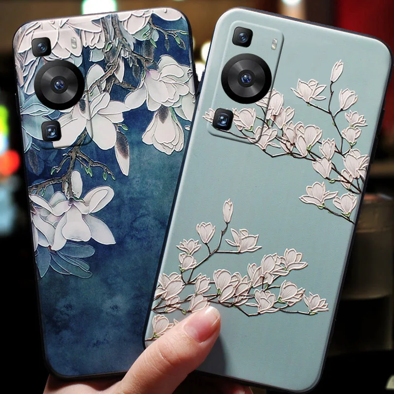 3D Relief Emboss Silicone Back Cover - Soft Protective Case