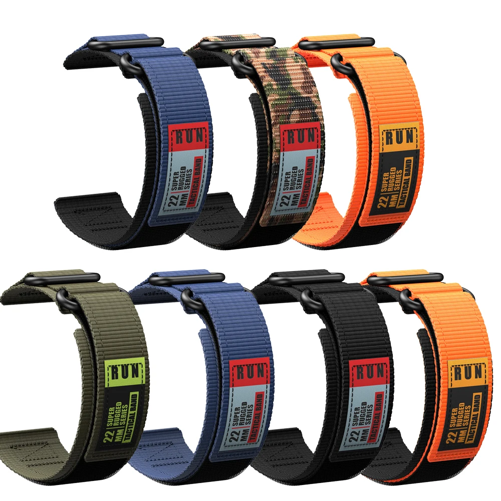 Versatile 22mm Nylon Velcro Watch Strap - Enhanced Comfort & Style