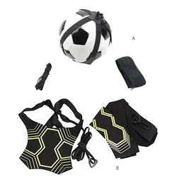 Soccer Trainers Football Training Belts Adjustable Auxiliary Practice Straps for Kids Adults  Black
