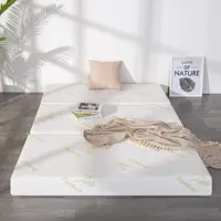 Twin Folding Mattress  6 Inch Trifold Memory Foam Mattress with Ultra Soft Removable Cover  Non Slip Bottom  Breathable Mesh Sid 1