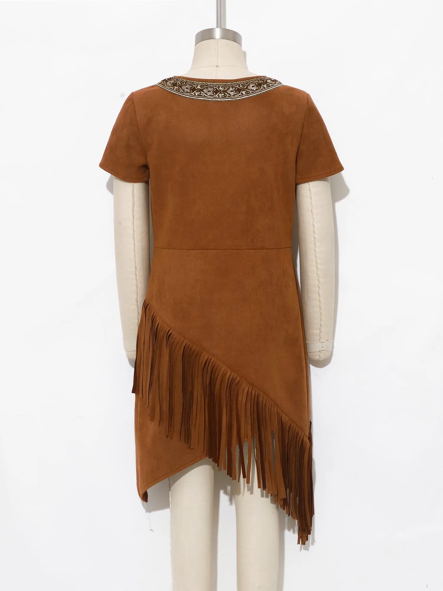 Costumi da Principessa Indiana per Halloween, Costume da Cacciatrice Pocahontas per Ragazze, Abito da Festa Purim e Mardi Gras, Vestito da Selvaggia della Foresta - immagine 4