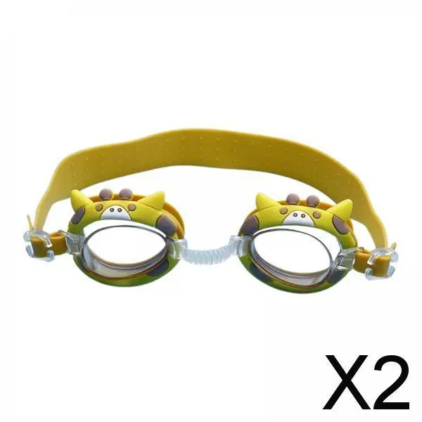 

2X Swimming Goggles Teenager Child 2-12 Years Old Fashion Swim Goggles for