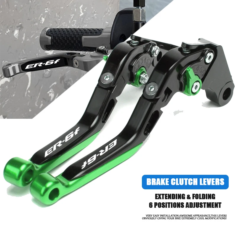 

CNC мотоциклетные алюминиевые регулируемые складные выдвижные рычаги тормозной муфты для Kawasaki ER-6F ER6F 2017-2020 ER6 F 2018 2019