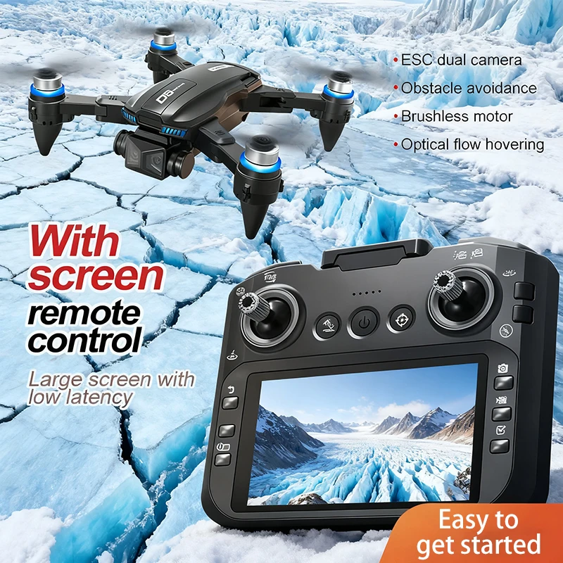 NEW D5 Drone 8K HD Dual Camera WIFI Professional Aerial Photography Brushless Obstacle Avoidance FPV Dron Quadcopter RC Toys UAV