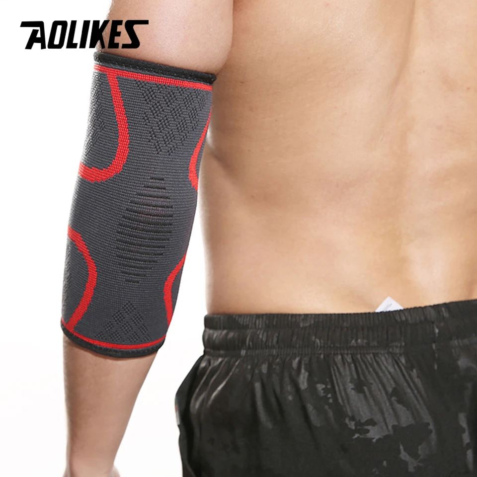 Elbow Brace AOLIKES 1PC Elbow Brace Elastic Elbow Compression Sleeve For Sports Tendonitis Golfer Tennis Pain Relief Support