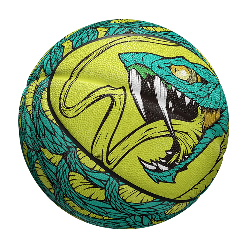 Pythons Printing Basketball Size 7 Official Certification Game Basketball with Pump Needle Net 3 Layers Outdoor Training Ball view 4