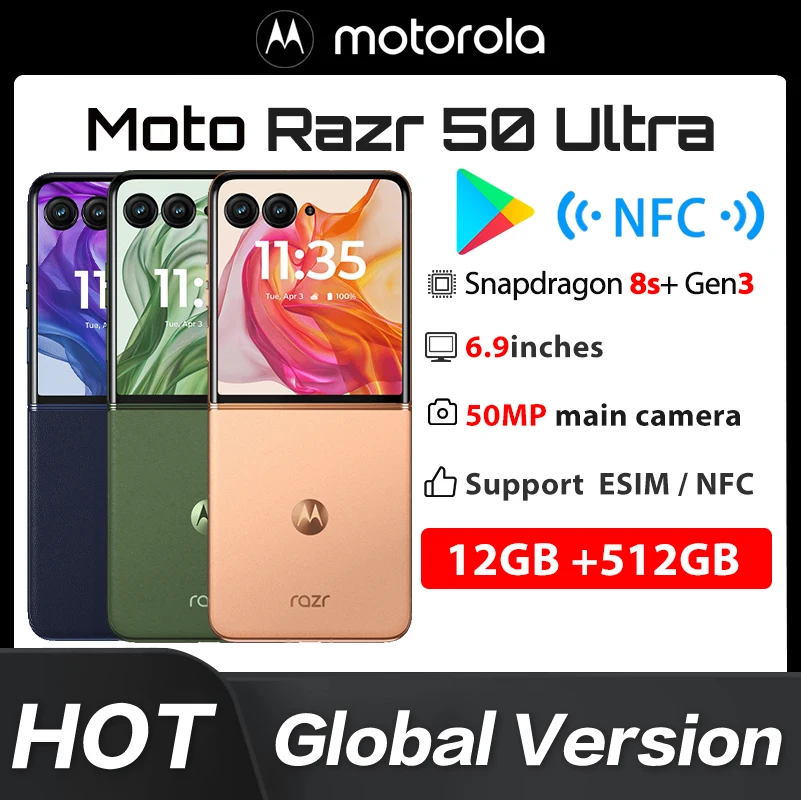 Display Esterno (frontale) Di Ricambio Per Motorola Moto Razr 50 Ultra / Razr+ 2024 - XT2451-1 XT2451-2 - Con Kit Attrezzi - 5