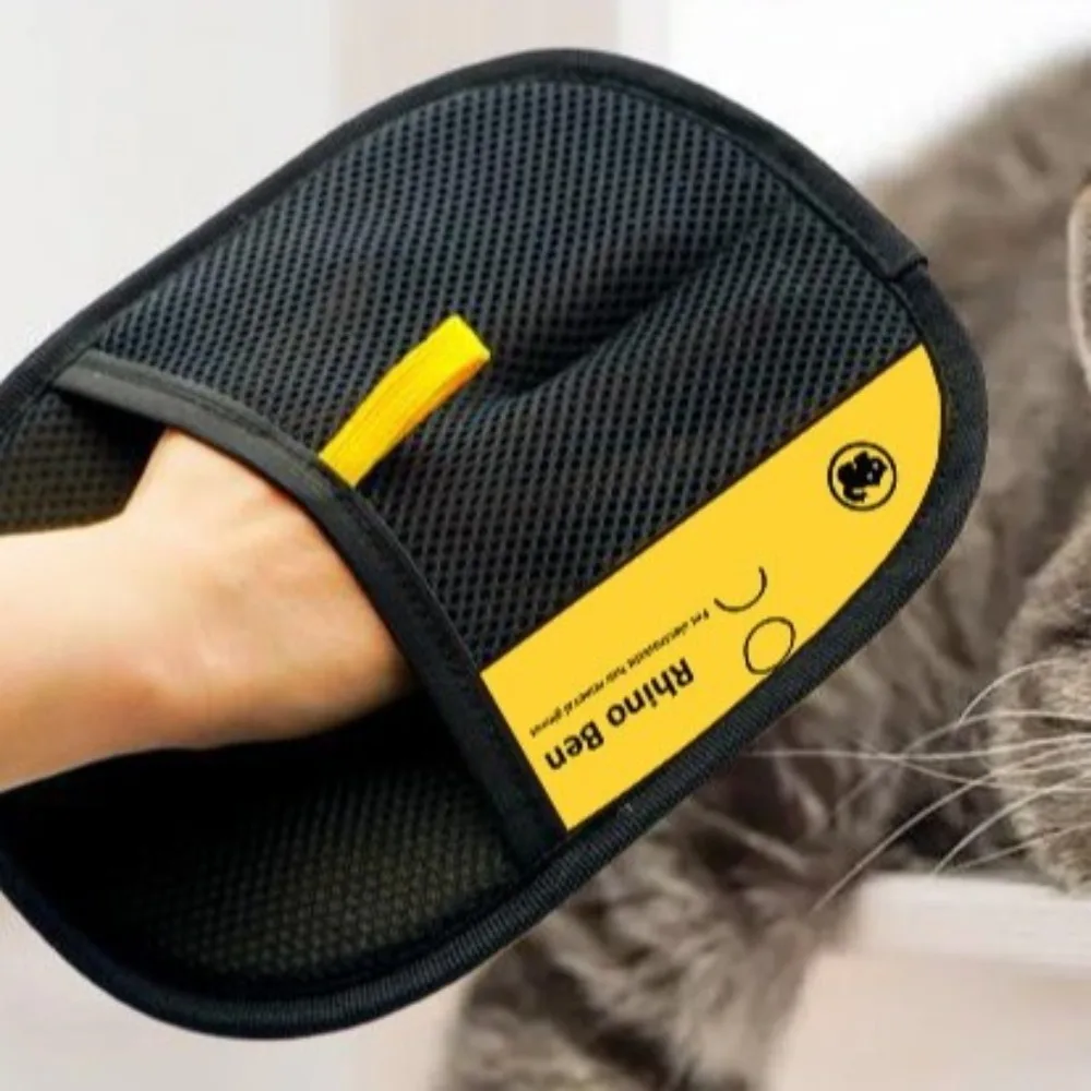 2PCS/SET Double-sided Pet Grooming Gloves Multi-functional Thickened Static Dedusting Brush Soft Black Removing Gloves Dog