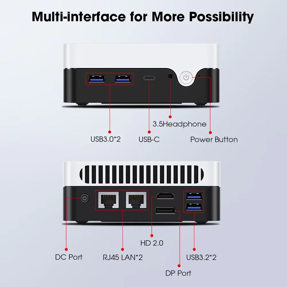 CHUWI LarkBox X Mini PC Intel N150 16GB LPDDR5 512GB SSD