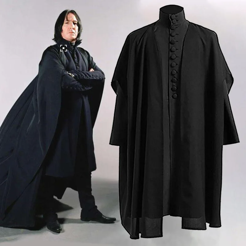 スネイプ先生 セブルス・スネイプ 風 コスプレ ジャケット ローブ ワンピース ドクターセブルスススネイプ-大人のコスプレコスチューム