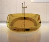 1400x1400x540mm New Design Resin Freestanding Bathtub Online Celebrity Colored Transparent Tub RS1055A 1