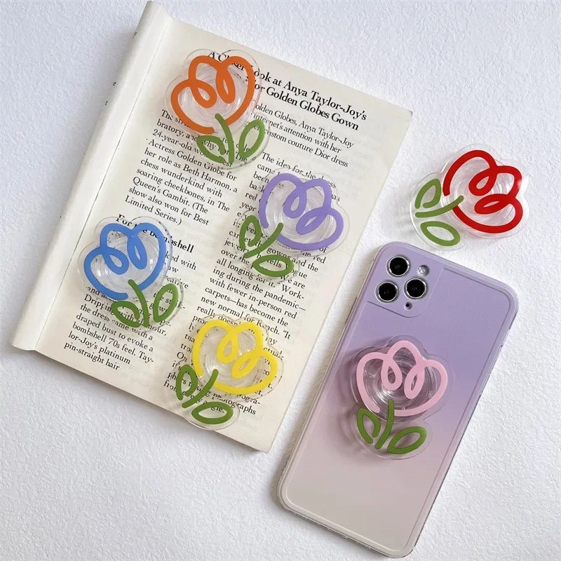 Tulip Flowers Foldable Finger Ring Phone Holder and Stand