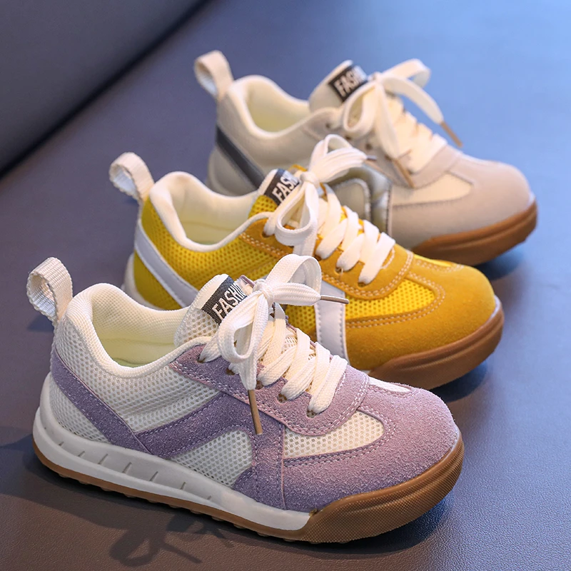 Breathable Mesh Kids Sneakers for School and Basketball