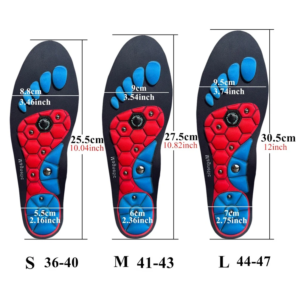 Massage insoles Magnetic Acupressure Sports Acupoint Massage Foot Reflexology Shoe Pads Weight Loss Slimming Anti-fatigue