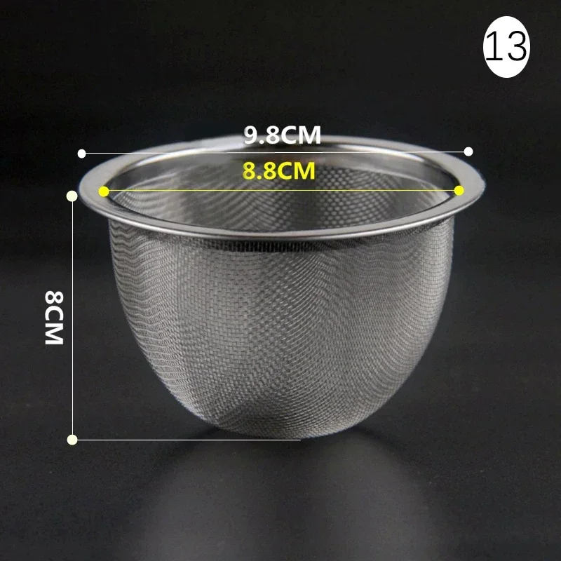 Tea Infuser Tea Strainer Tea Filter Diameter 4.8-8.8CM Reusable Stainless Steel Mesh Tea Infuser Strainer Teapot Tea Leaf Spice Filter Drinkware Kitchen Accessories
