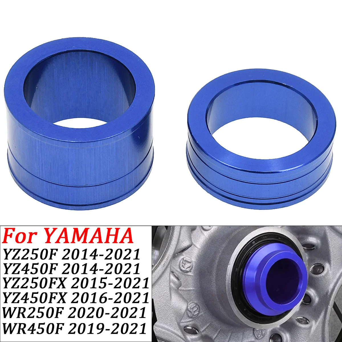 Motorrad Vorderrad Achse Hub Spacer Für Yamaha YZ250F YZ450F YZ250FX YZ450FX WR250F 450F YZ WR 2014-2021 Dirt Bike Motocross