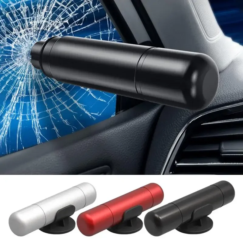 

Car Safety Hammer 2 In 1 Emergency Hammer For Window Break And Seat Belt Cut And Car Cutting Stuck Seat Belts Accessories New