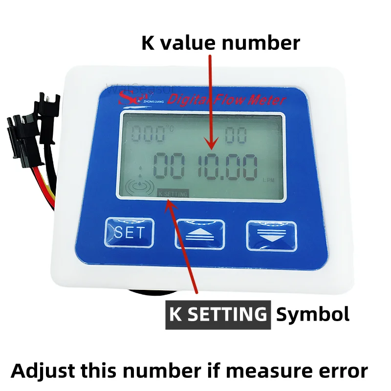 Sea Digital LCD Display For Water Flow Sensor Meter Flowmeter Totalmeter Temperature Measure flow meter water flow meter turbine flow meter digital turbine flow meter