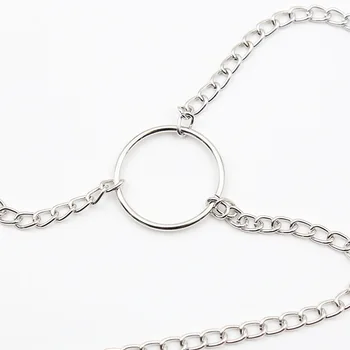 Three-Headed 3 Clamp W Chain Bondage Adult Party Body JewelryDouble-Peak Nipple Labia Clitoris Clip BDSM Breast Adjustable Metal 4