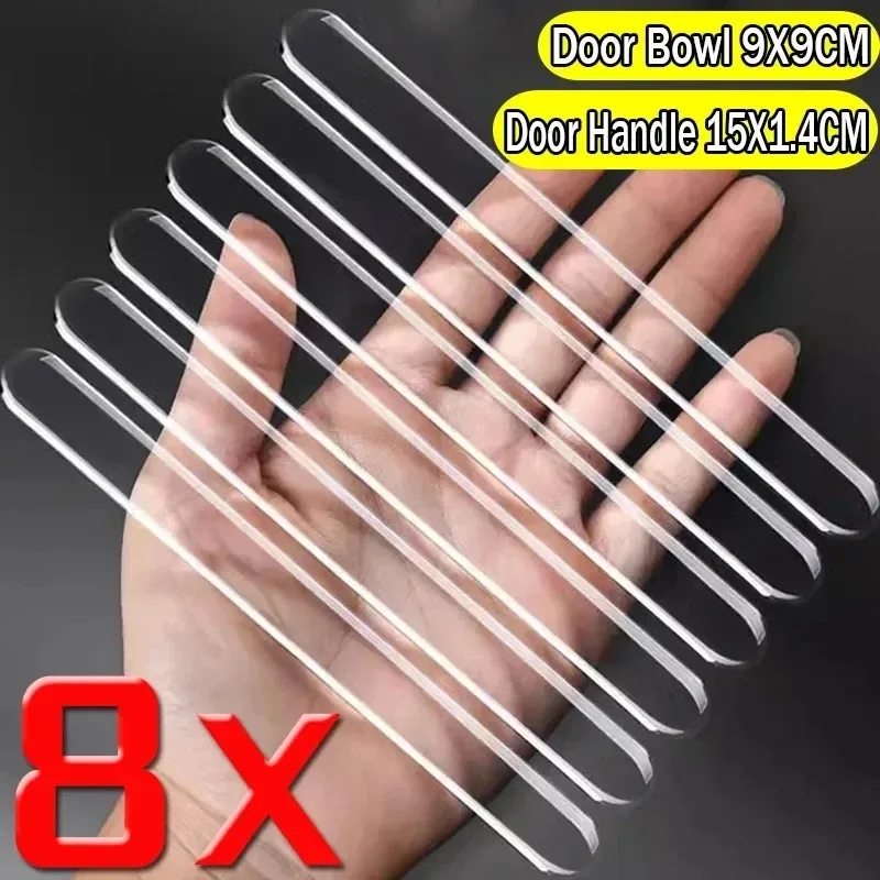Transparent Car Door Handle Bowl Anti-scratch Stickers Strip Protection Rearview Mirror Anti-collision Invisible Clear Strips