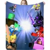 3D GAME R-ROBLOXES Blanket Large Cobija Bed Throw Blankets King Size Thin Wadding Blanket for Winter Plaid Blankets & Throws 4