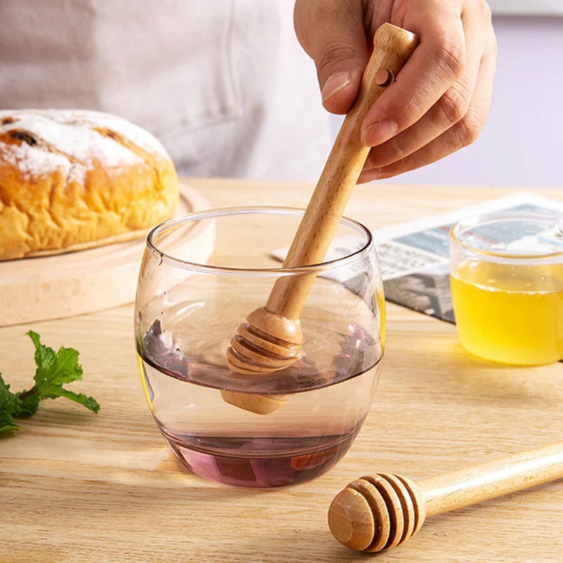 꿀 디퍼 스틱, 작은 나무 꿀 스푼, 시럽 서빙 스푼, 미니 티스푼, 목재 교반기..