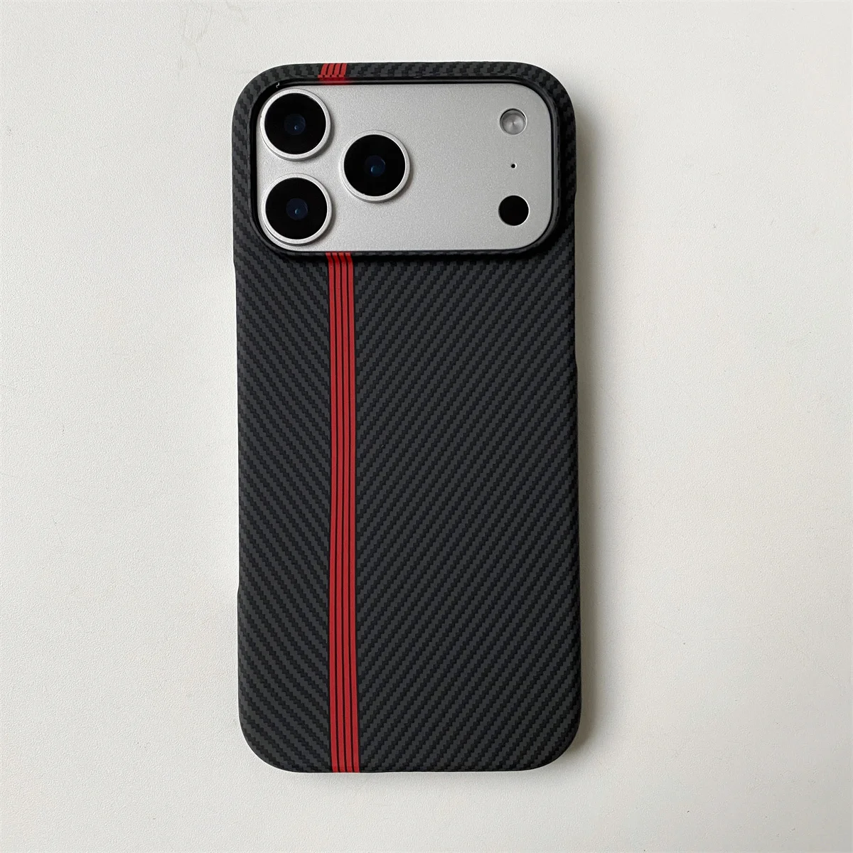 Elegant Carbon Fiber Kevlar Pattern Shockproof Retro Leather Phone Case
