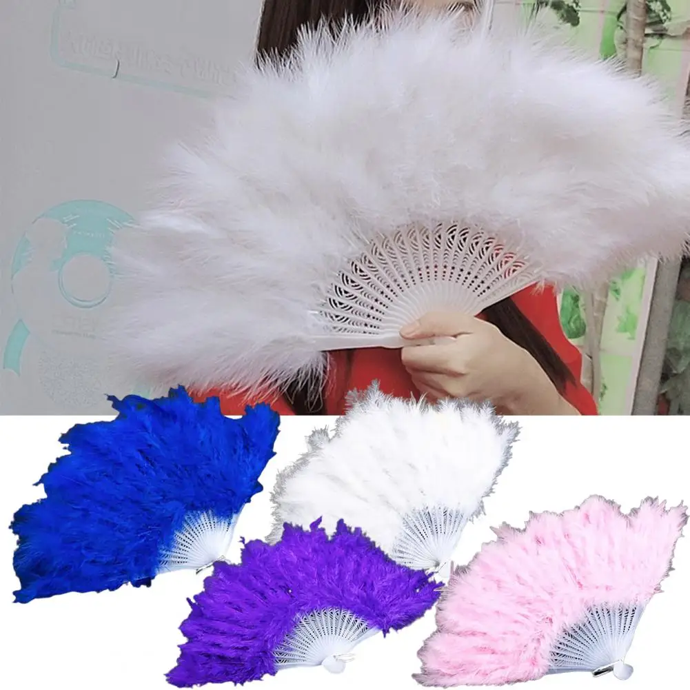 Hand Fan Wedding Feather Fan Bride Handheld Non-Folding Fans Cool Fans Wedding Photo Shooting Pose Home Decoration Prop