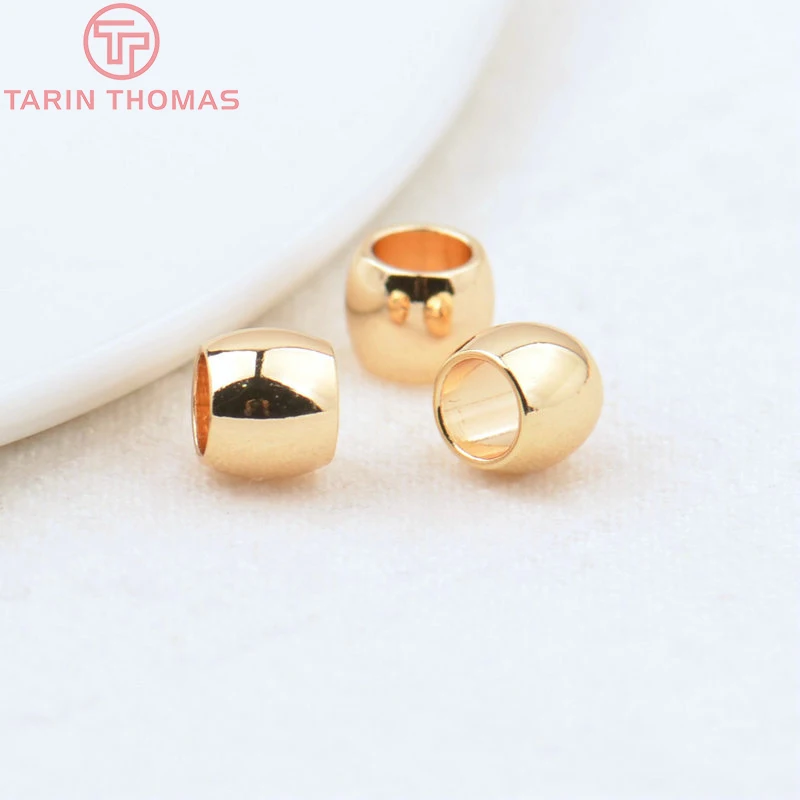 (3377) 20 pièces 24K couleur or laiton perles d'espacement carrées de haute qualité bijoux fabrication fournitures Bracelets résultats accessoires