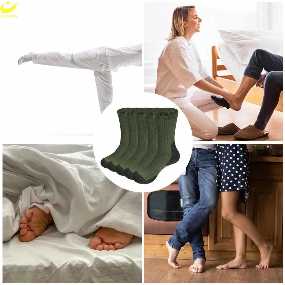 LAZAWG Running Sports Basketball Socks Moisture Breathable Wicking Athletic Sock Long Style Sweat Deodorant Sox Men Winter